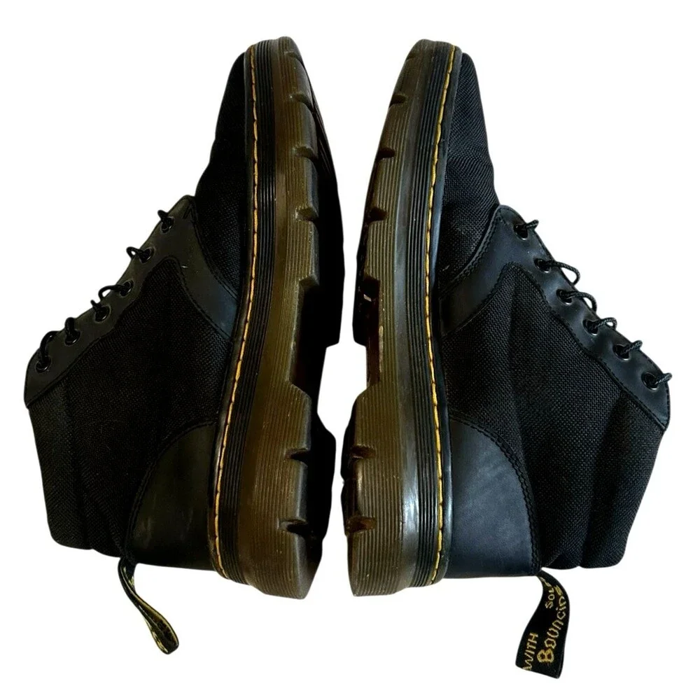 Dr. Martens Bonny Tech Utility Black Canvas Woven Chukka Boots M-7 / W-8